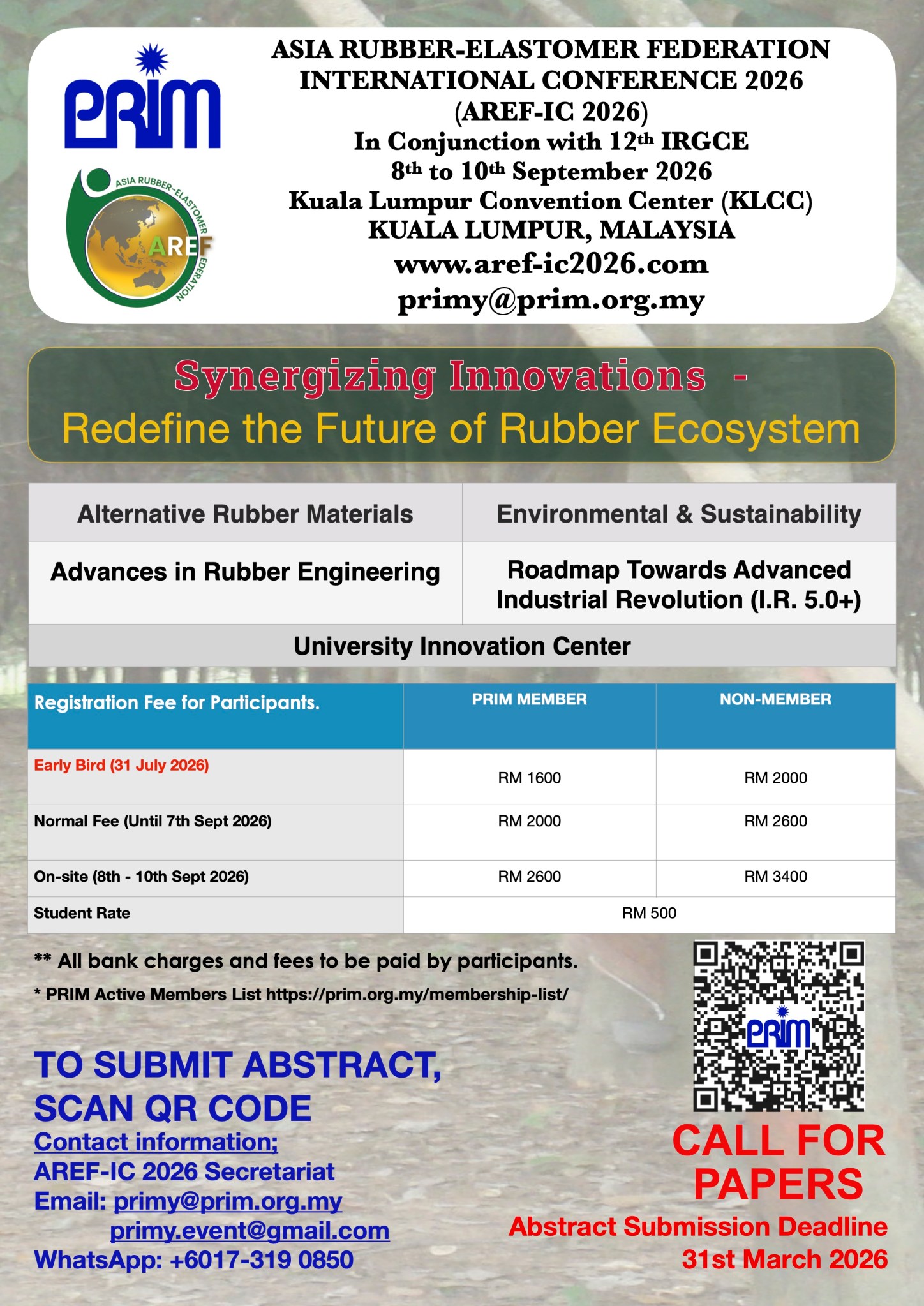 AREF-IC 2026 – Plastics & Rubber Institute Malaysia